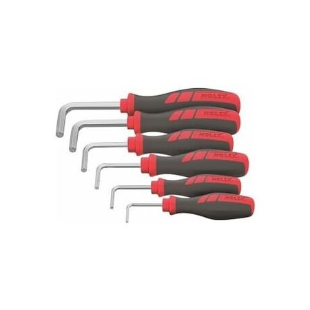 Holex Angled Hex Screwdriver Set, with Power Grip, 6 Pc, 3 mm to 10 mm 627504 6